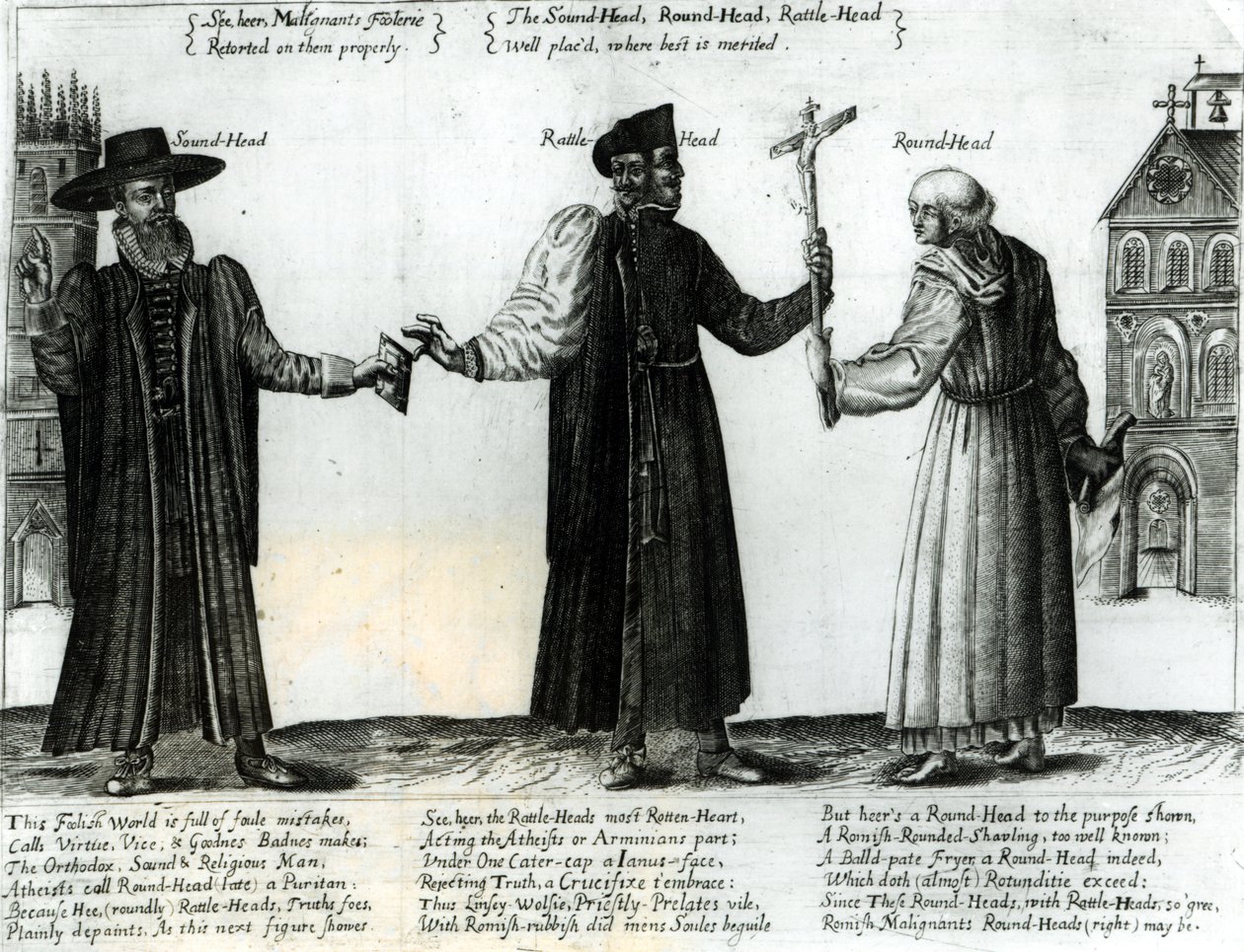 Soundhead, Rattlehead, Roundhead, 1642 av English School