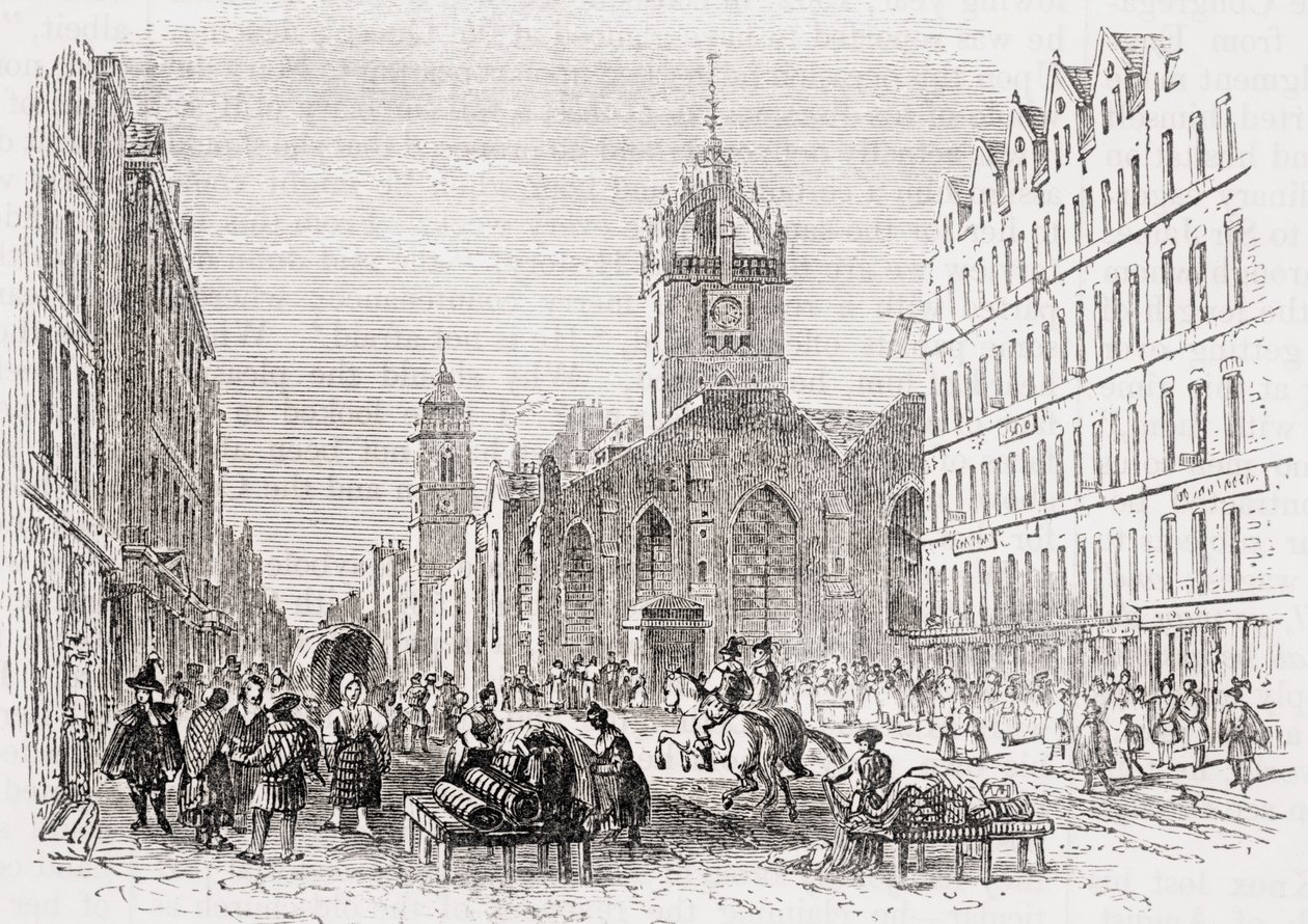 St Giles ma le Old Tron Church, Edinburgh i le seneturi lona 17, mai le 