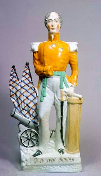 Staffordshire figur av Lord Raglan (keramik) av English School