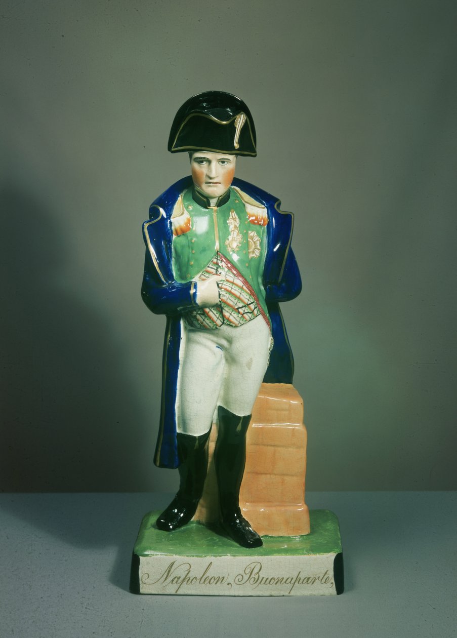 Staffordshire figur av Napoleon Bonaparte (keramik) av English School