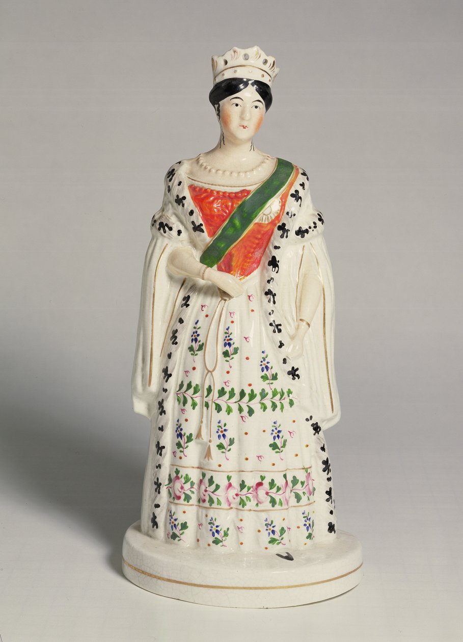 Staffordshire figur av drottning Victoria (1819-1901) av English School