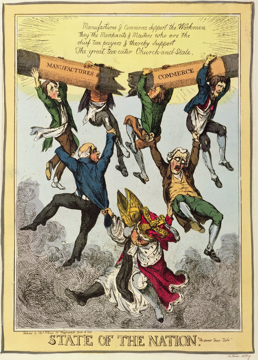 Nationens tillstånd, 10 juni 1829 (färgetsning) av English School