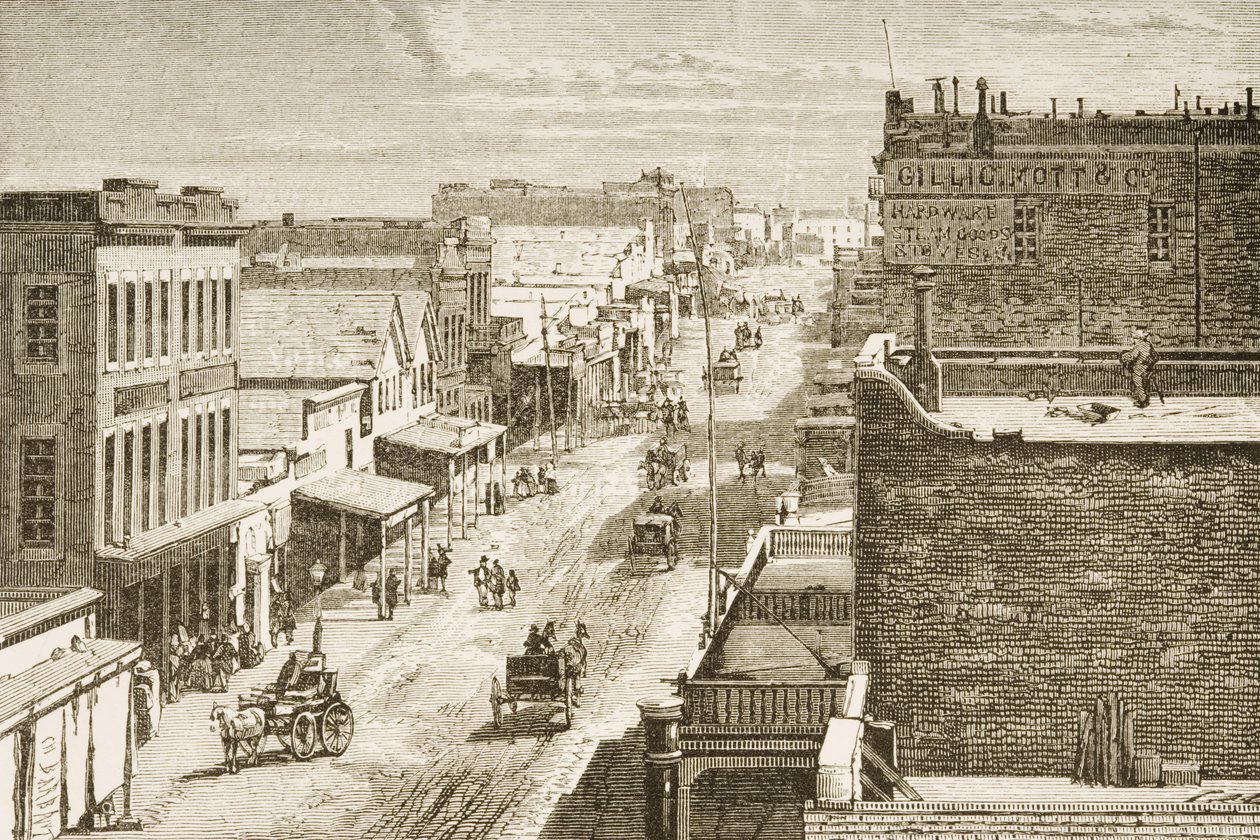 Street i Virginia City, Nevada, från 