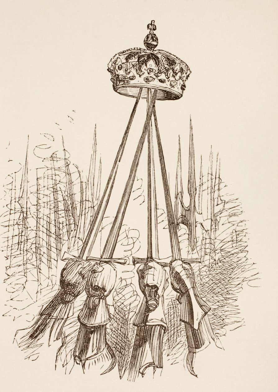 Svärd som stöder kronan, 1890 av English School