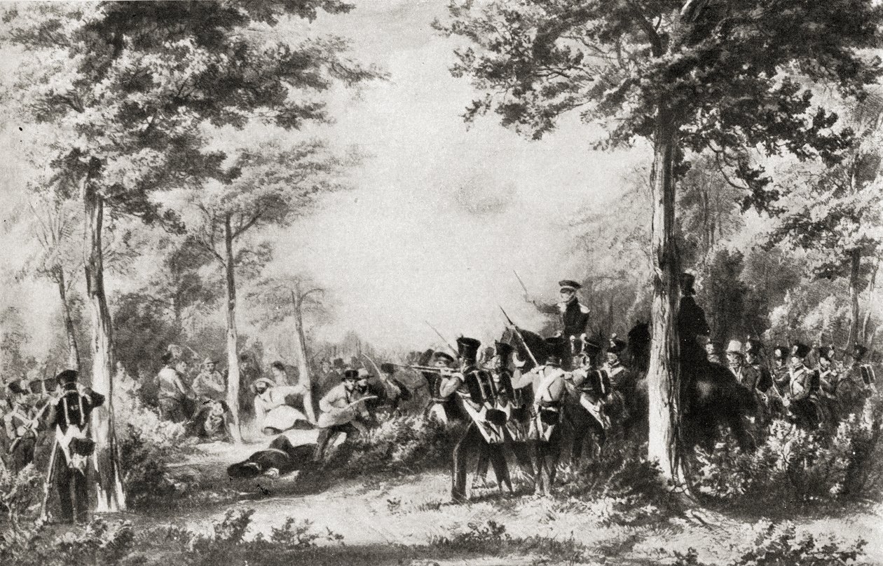 O le Taua a Bossenden Wood i le 1838 na taia ai av English School