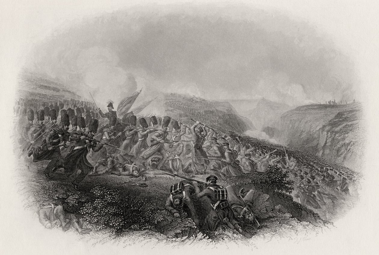 Slaget vid Inkermann, vaktmästare, 1854 av English School