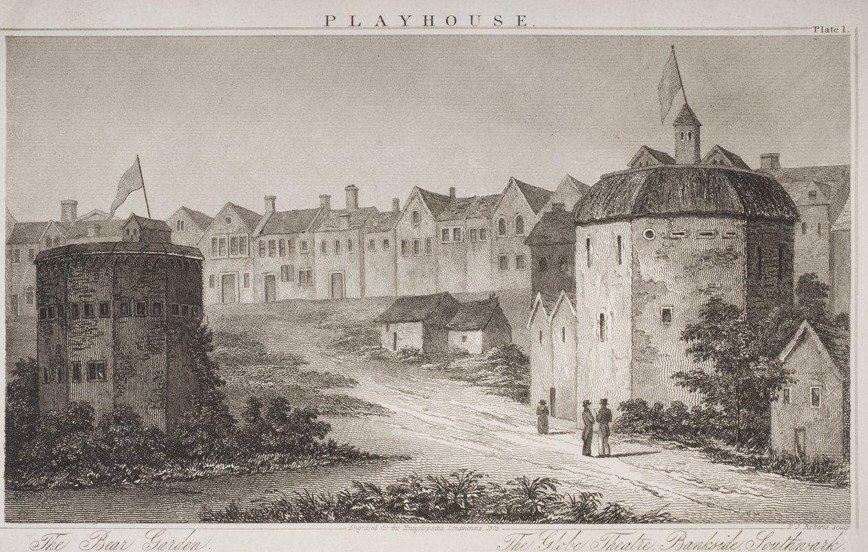 Björnträdgården och Globeteatern, från `Encyclopaedia Londinensis