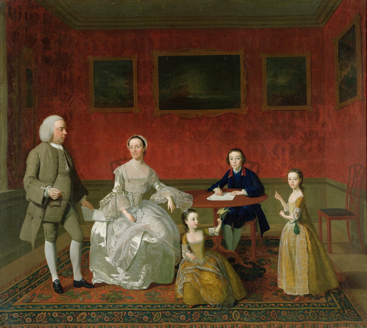 The Buckley-Boar Family, ca 1758-60 (tidigare attr. till Arthur Devis) av English School