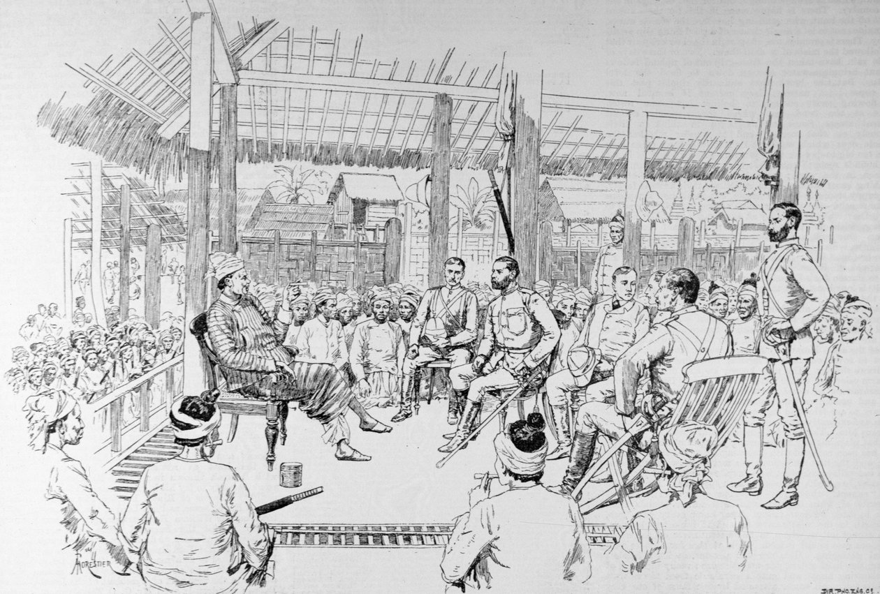 The Burmah Expedition: General Prendergast Calling on the Woon of Burmah, från 