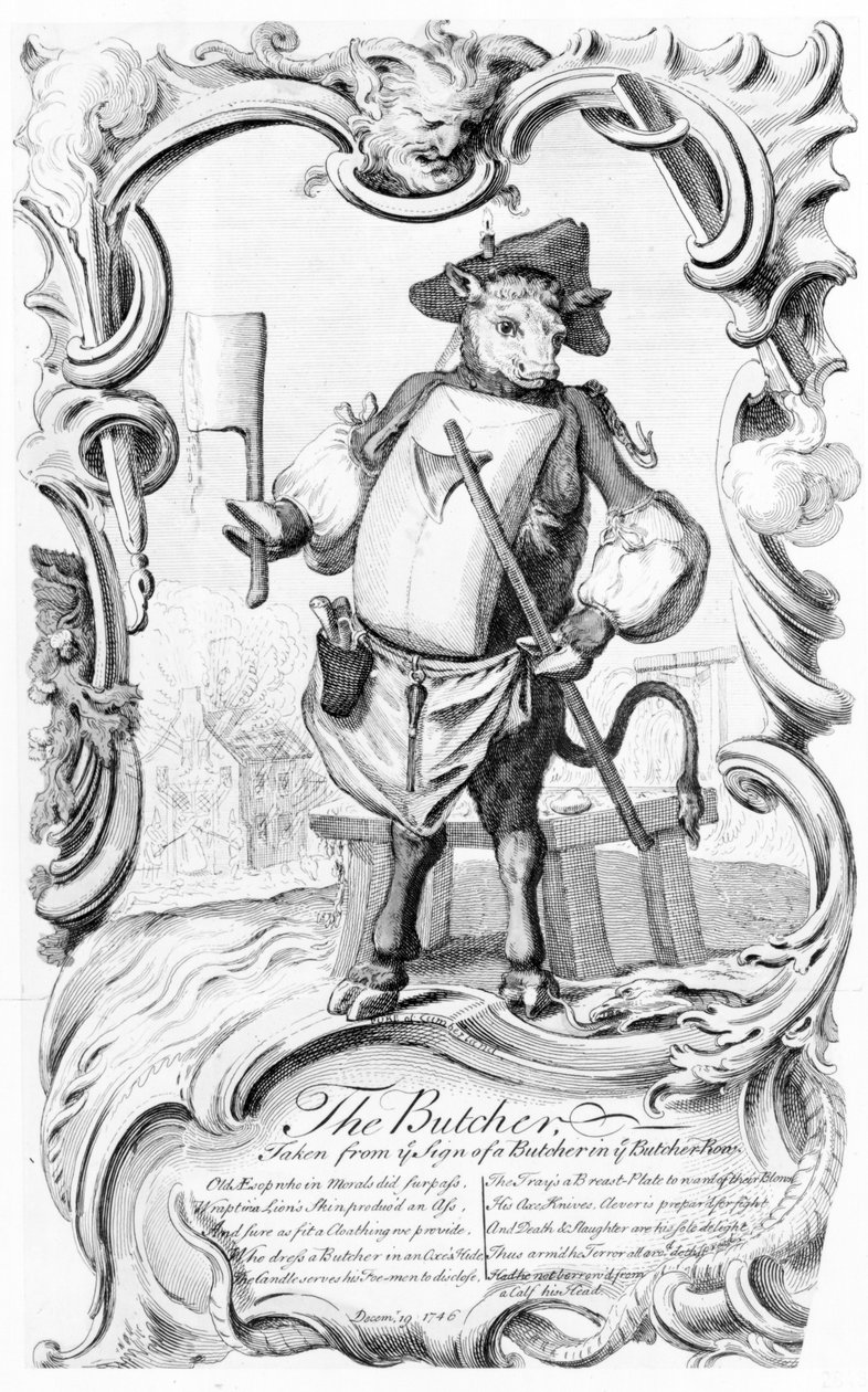The Butcher, publicerad 1746 av English School