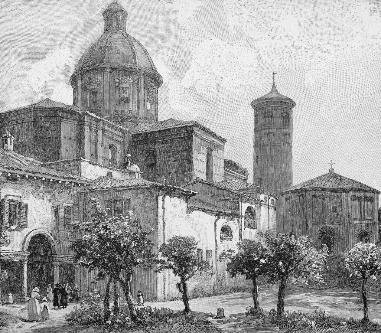 The Cathedral and Baptistery, Ravenna, Italien, från 