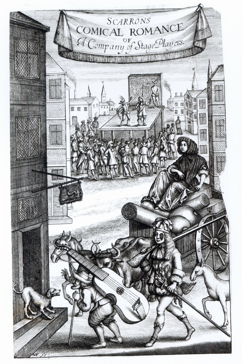 "Den komiska romantiken" av Paul Scarron (1610-60) av English School