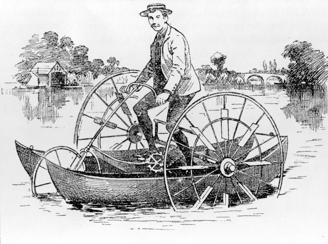 Cykeln i bruk på vattnet, ca 1870-90 av English School