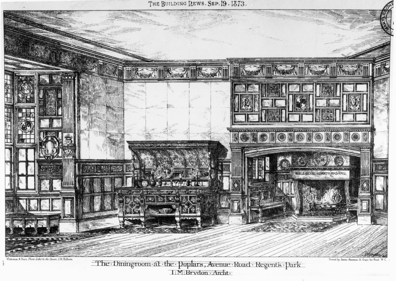 The Dining Room at the Poplars, Avenue Road, Regents Park, från 