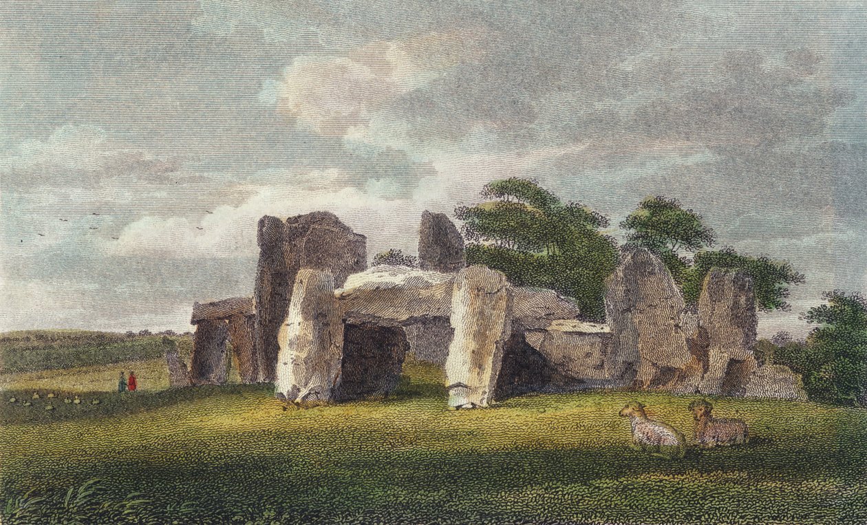 Druidtemplet på Park Place, oktober 1802 (färggravyr) av English School