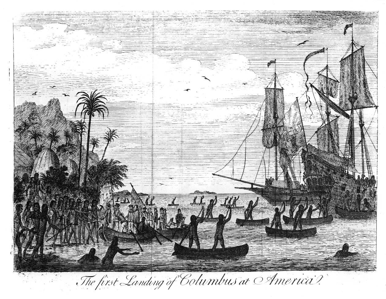 Columbus första landning i Amerika av English School