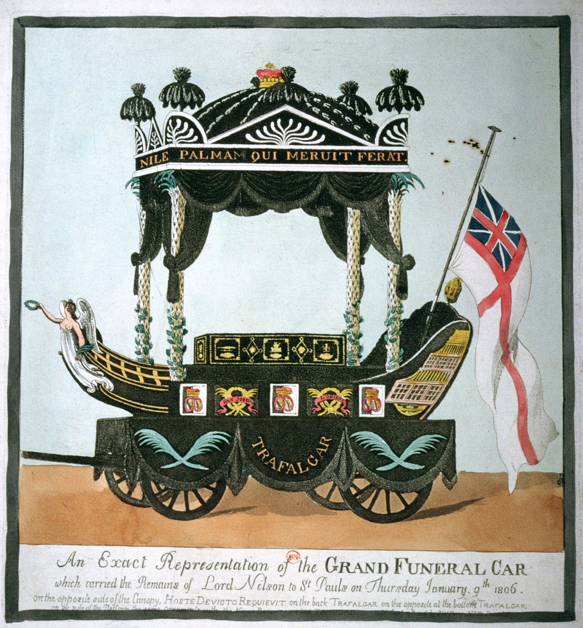 Lord Nelsons (1758-1805) begravning den 9 januari 1806 av English School