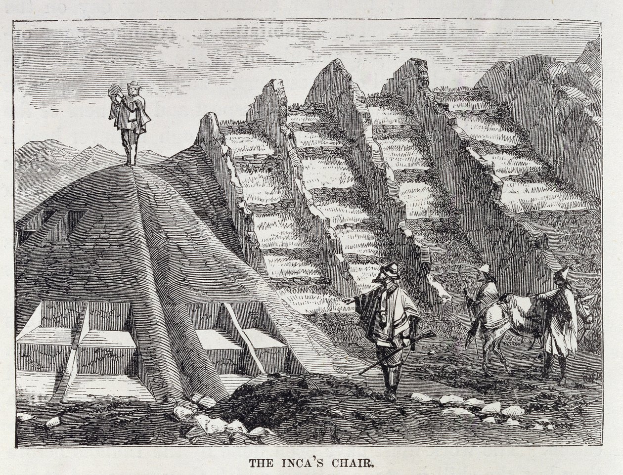 Inkastolen, från "Incidents of Travel and Exploration in the Land of the Incas" av E. George Squier, pub. år 1878 av English School