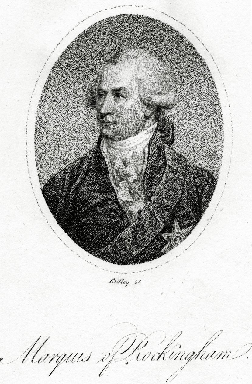 Markisen av Rockingham, graverad av William Ridley, från 