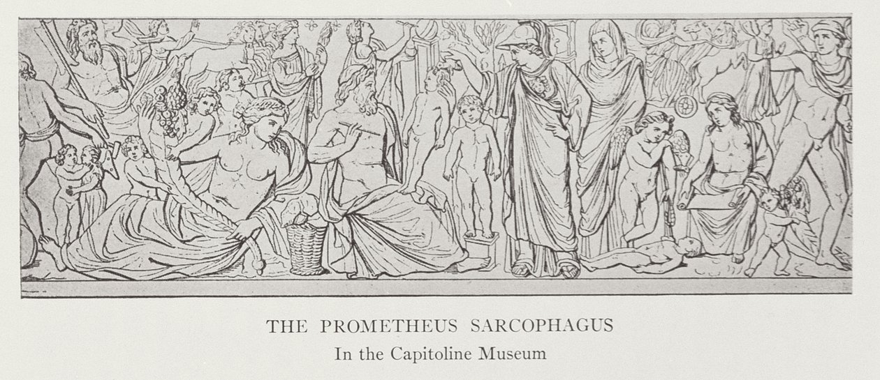 Prometheus sarkofagen, efter originalet i Capitoline Museum av English School