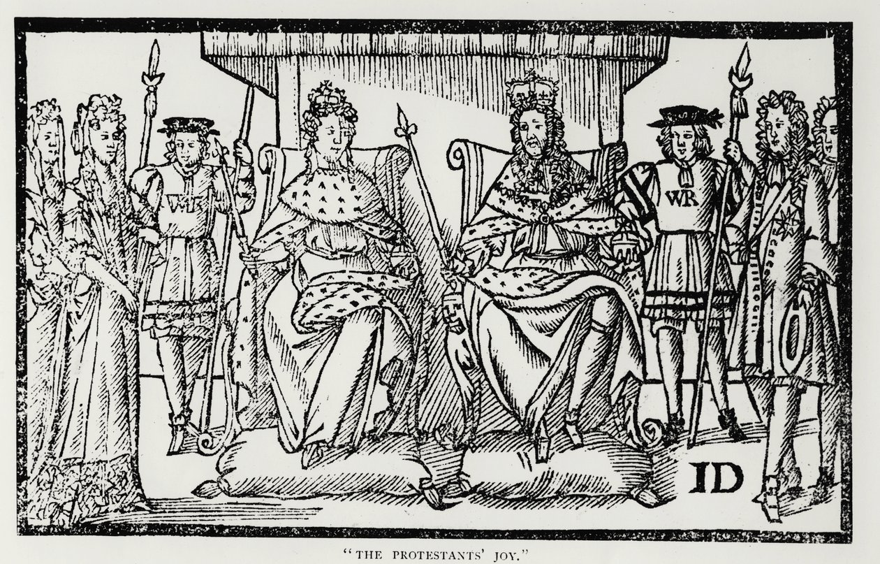 Protestanternas glädje, 18 april 1689 av English School