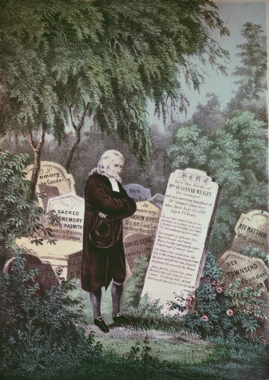 Pastor John Wesley besöker sin mors grav av English School
