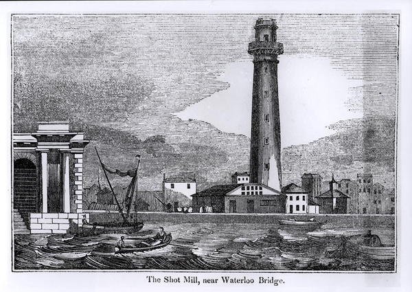 The Shot Mill, nära Waterloo Bridge av English School