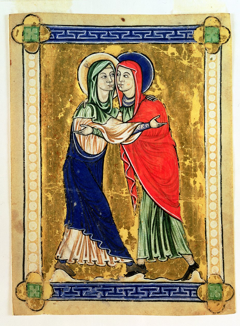 The Visitation, 1200 (akvarell på veläng) av English School