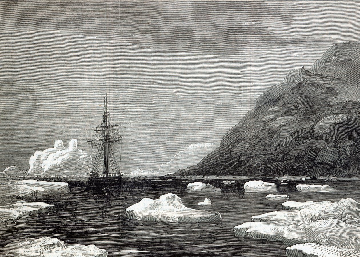 Pandoras kryssning: Ankomst utanför Cape Isabella, från "The Illustrated London News", 1876 av English School