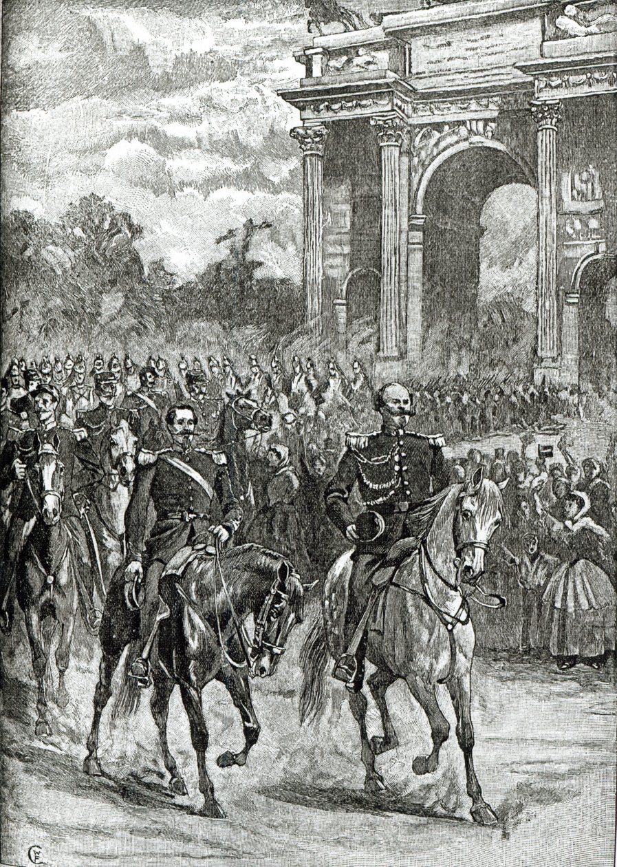 Napoleon III:s och Victor Emmanuels intåg i Milano av English School