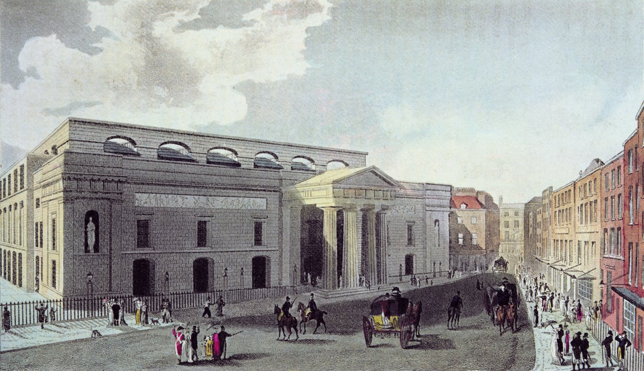Theatre Royal, Covent Garden, 1809 av English School