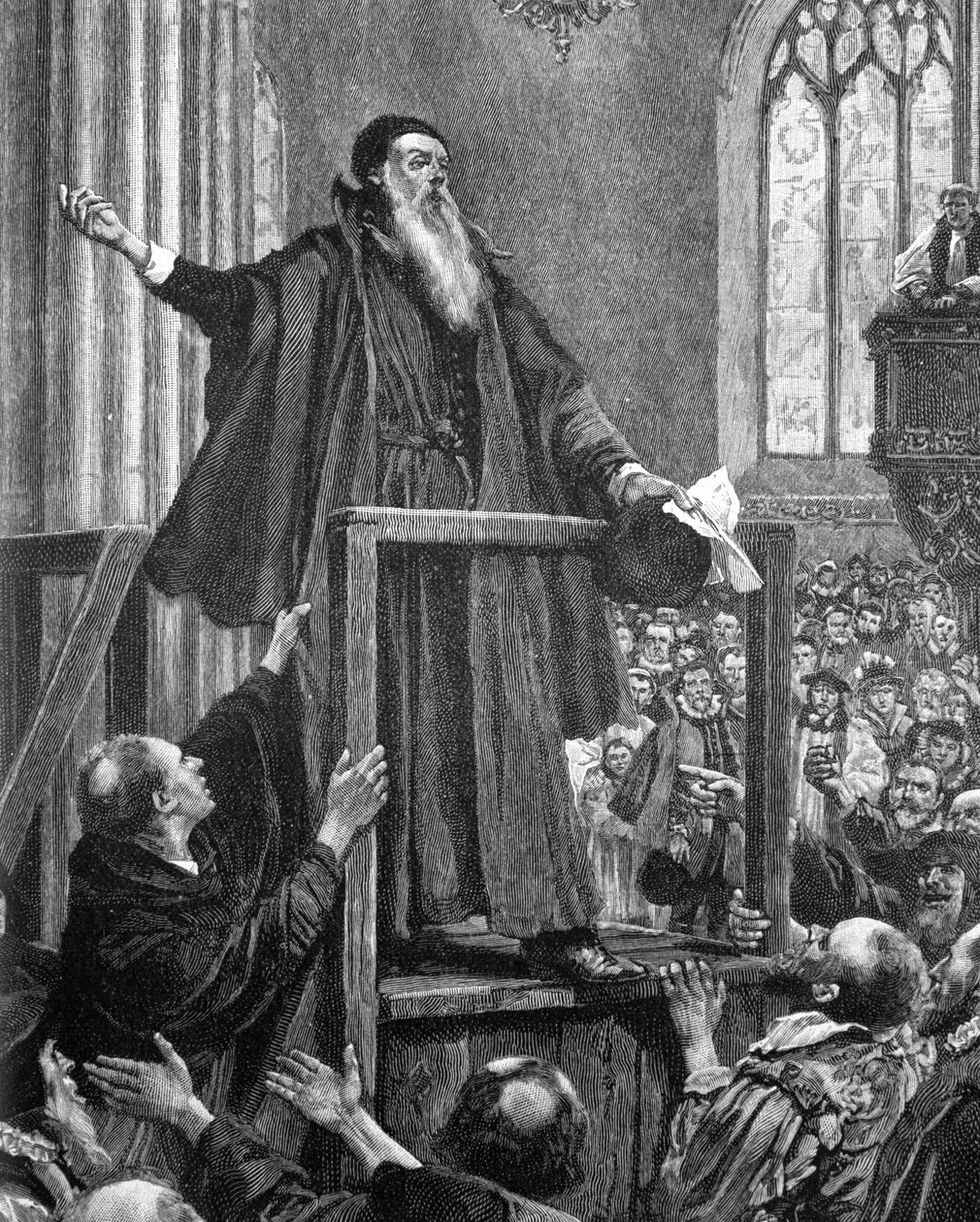 Thomas Cranmer (1489-1556) predikar av English School