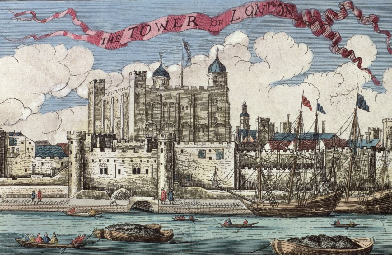 Tower of London sett från Themsen, från 