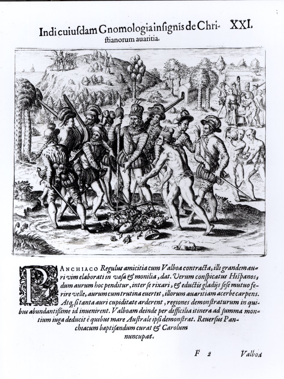 Vasco Nunez de Balboa (1475-1519) Faʻaalia le Fiafia o Kerisiano av English School