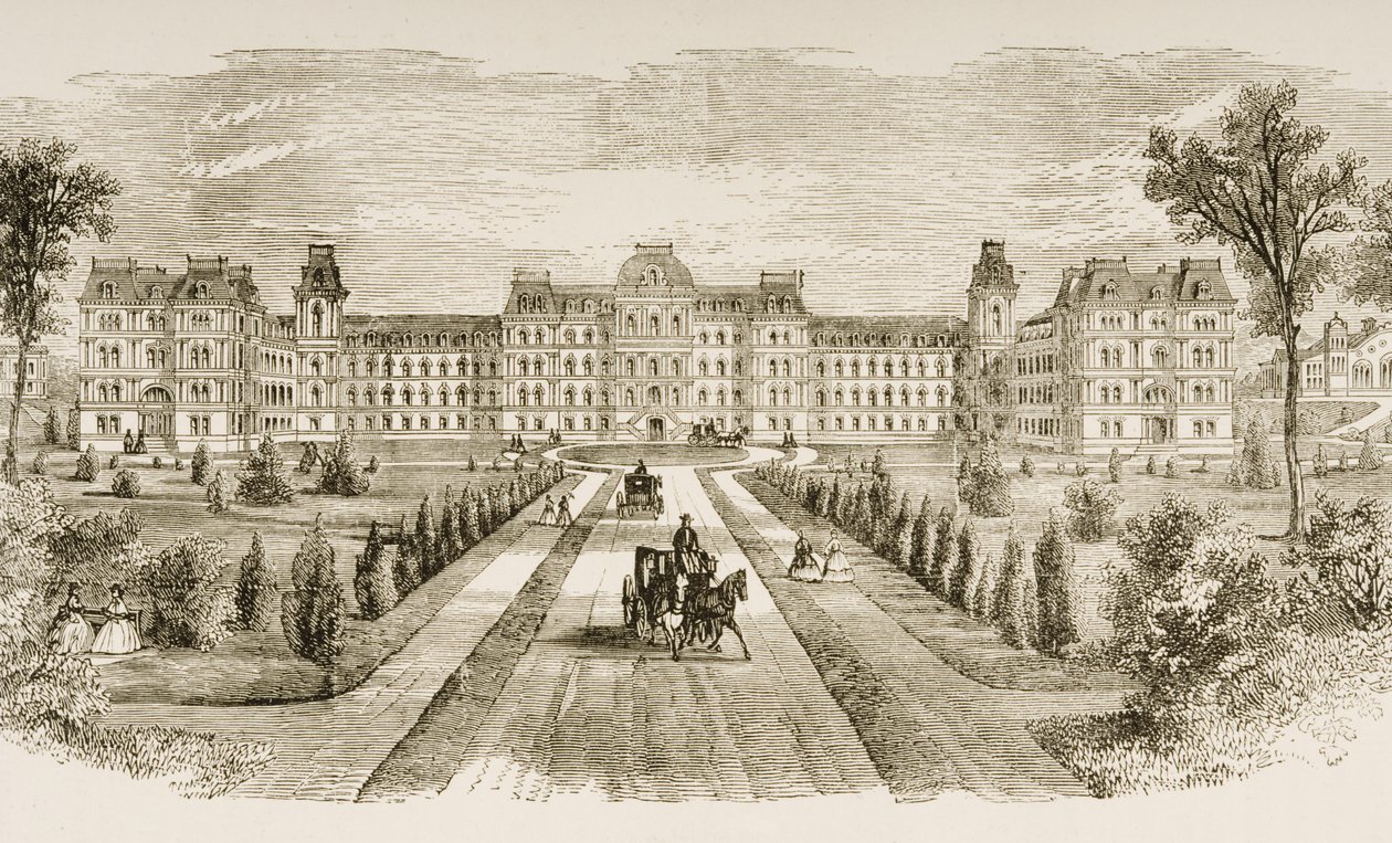 Vassar College, Poughkeepsie, New York State, ca 1870, från 
