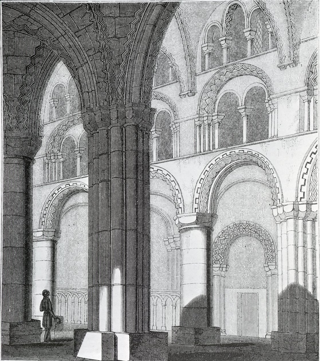 Utsikt över Durham Cathedral Nave av English School