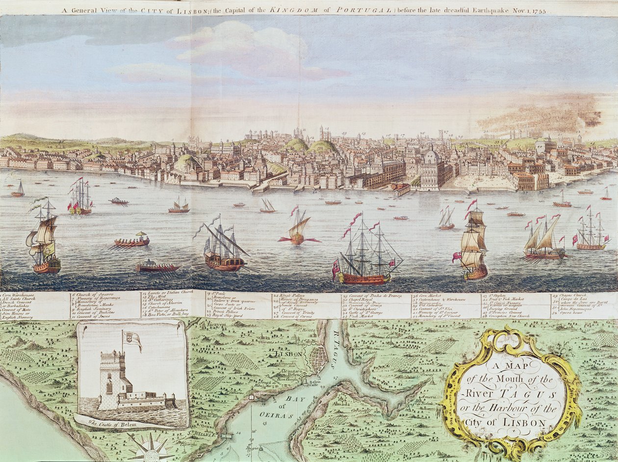 Utsikt över Lissabon, 1755 av English School