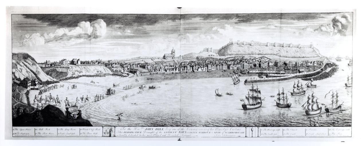 Utsikt över Scarborough, 1735 av English School