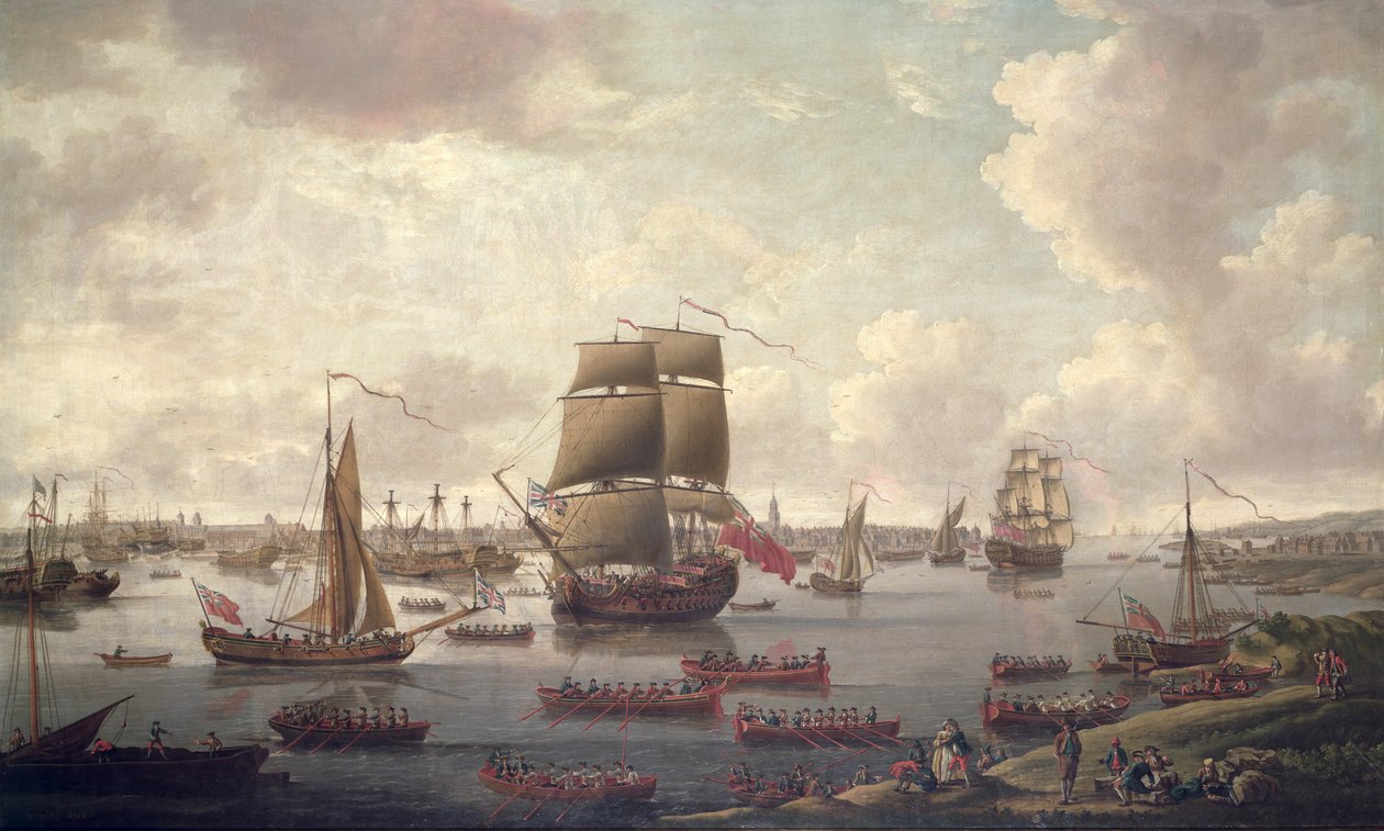 Utsikt över Themsen, 1761 av English School
