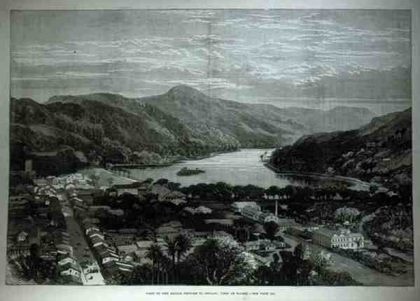 Besök av Sailor Princes till Ceylon: View of Kandy, från The Illustrated London News, 11 februari 1882 av English School