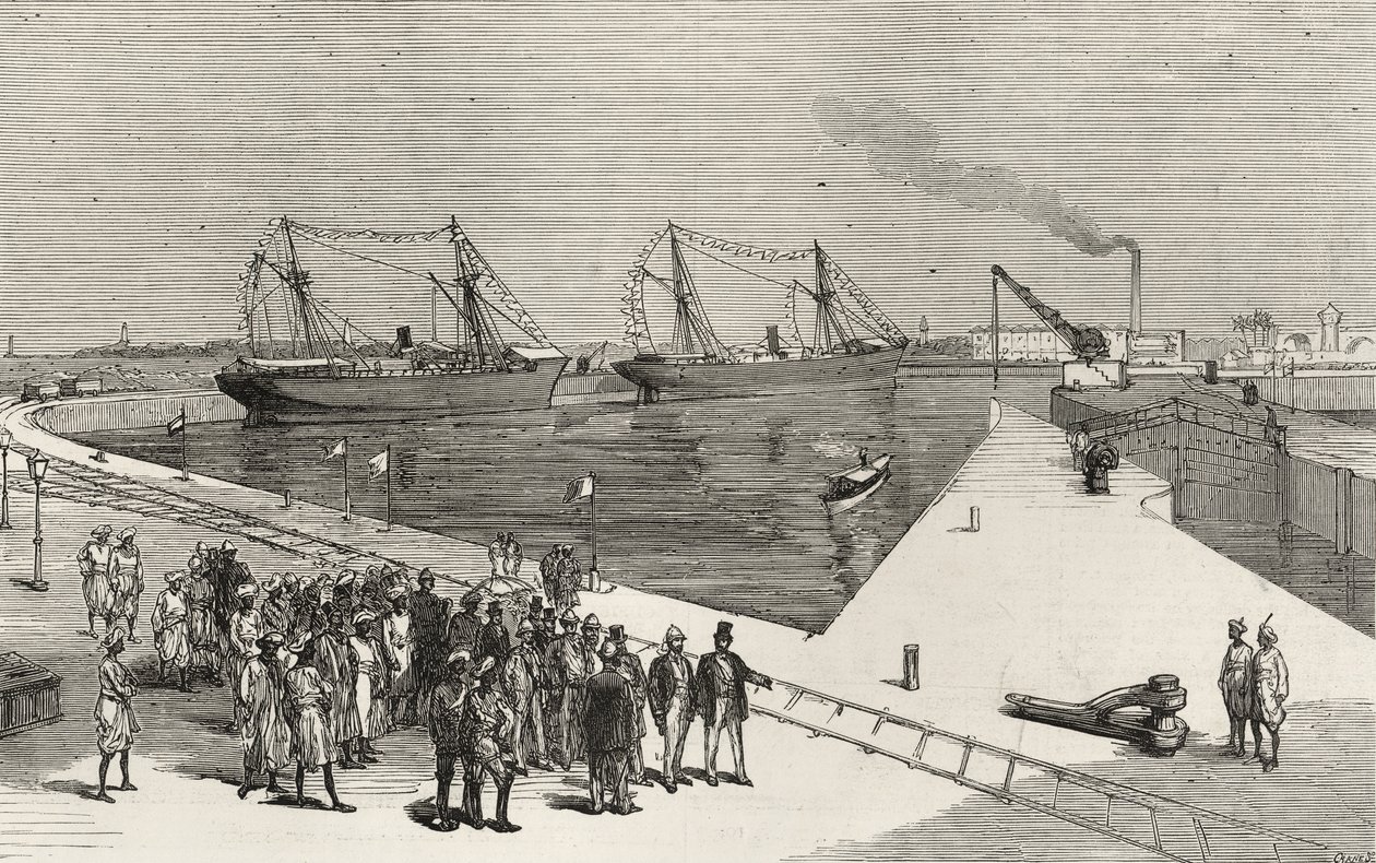 Besök av Indiens vicekonung i Sassoon Dock i Bombay, från 