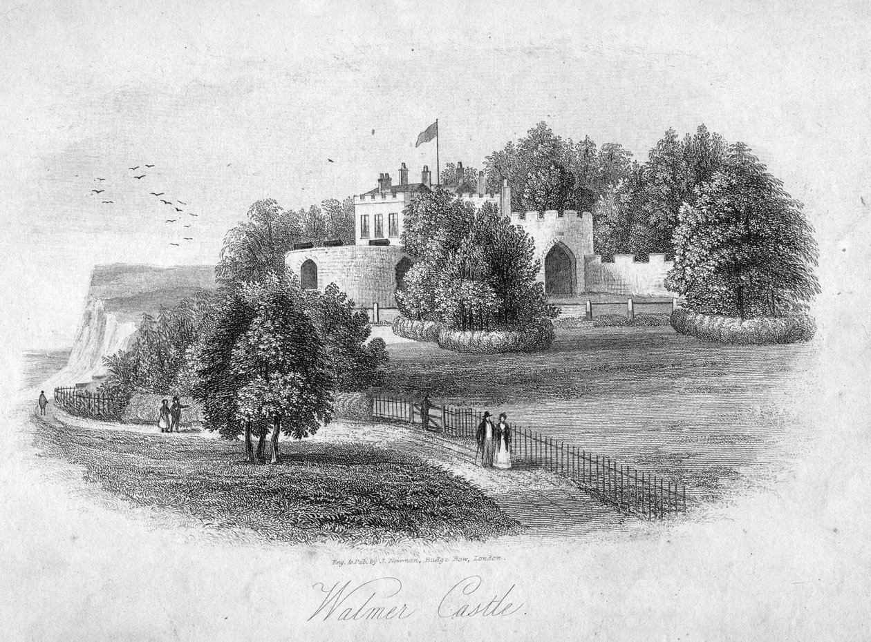 Walmer Castle, graverat av J. Newman av English School