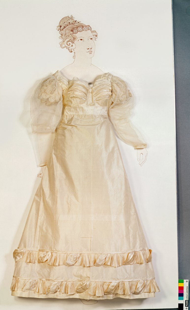 Bröllopsklänning, 1821 av English School
