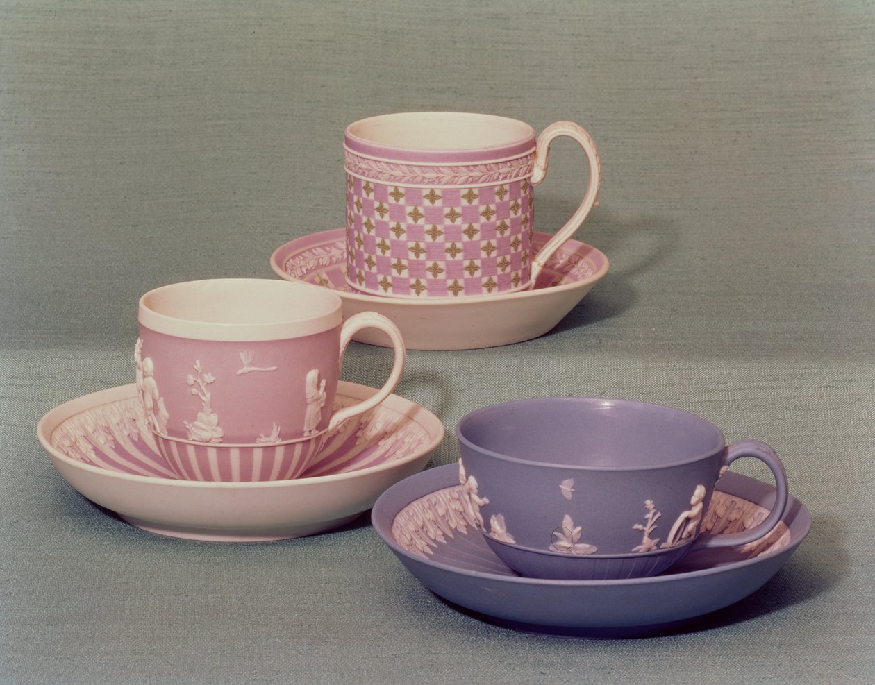 Wedgwood koppar och fat, 1785-90 (jasperware) av English School