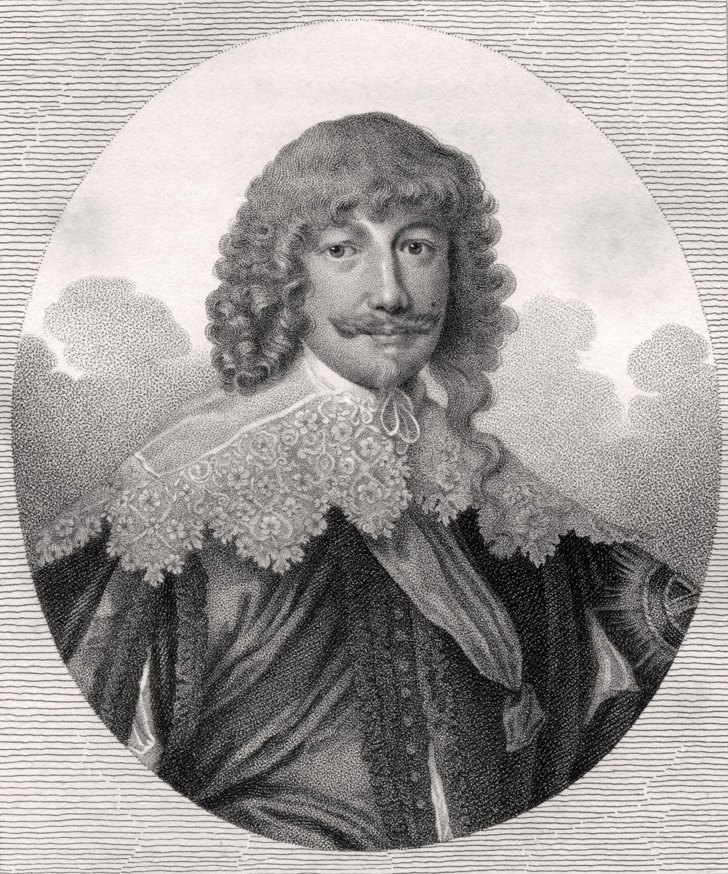 William Cavendish, graverad av Bocquet, illustration från 