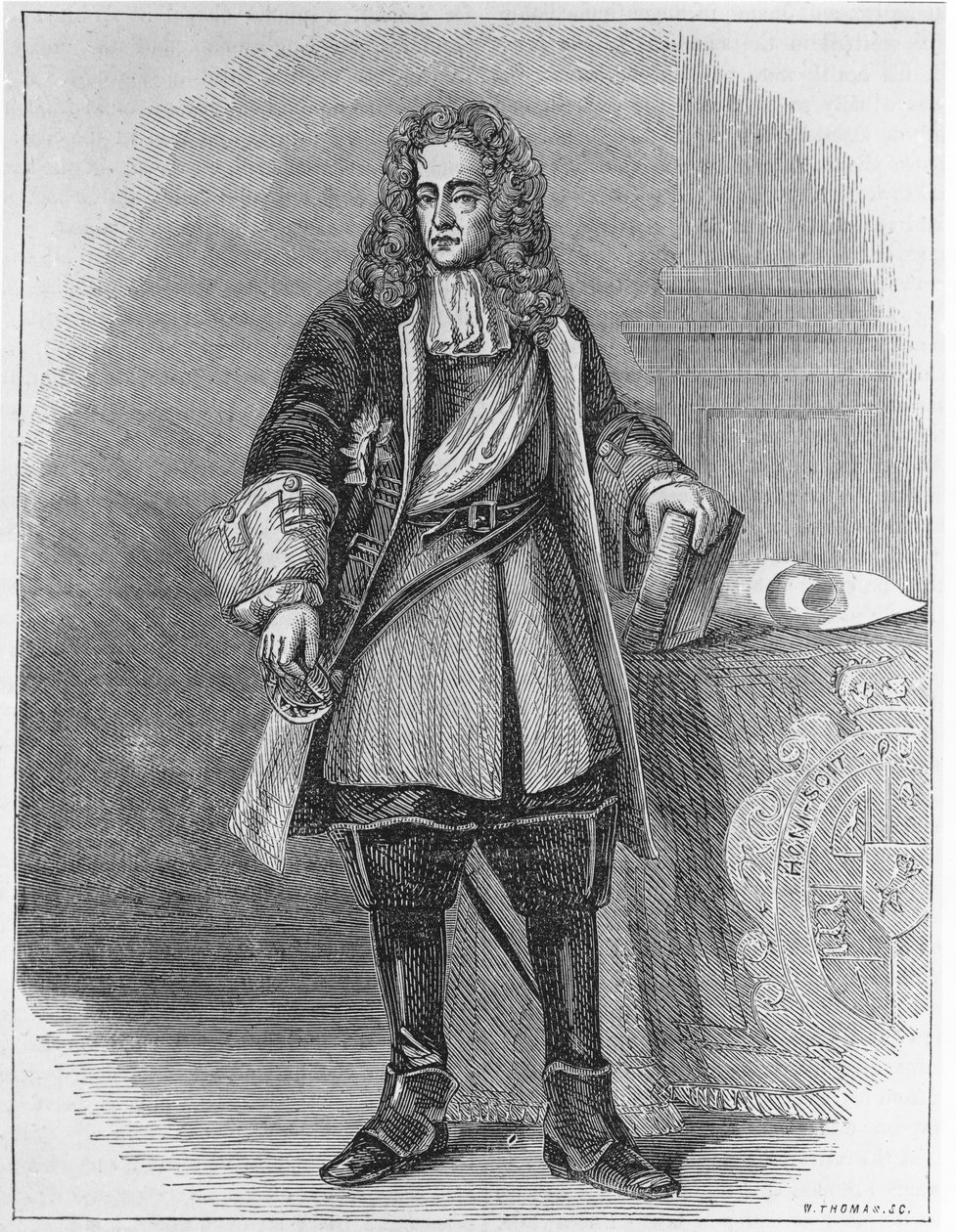 William II, Prince of Orange (1626-50) graverad av W. Thomas (bundw) av English School