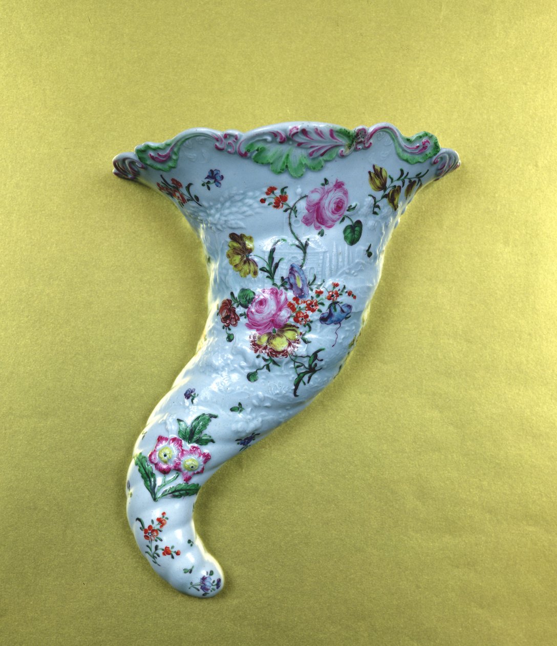 Worcester cornucopia väggficka, c.1760 (keramik) av English School