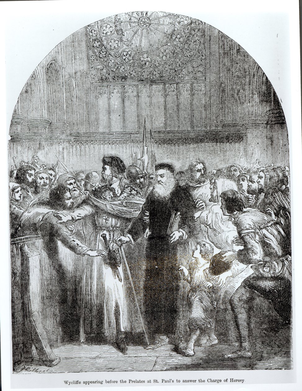 Wycliffe framträdde inför prelaterna på St. Paul