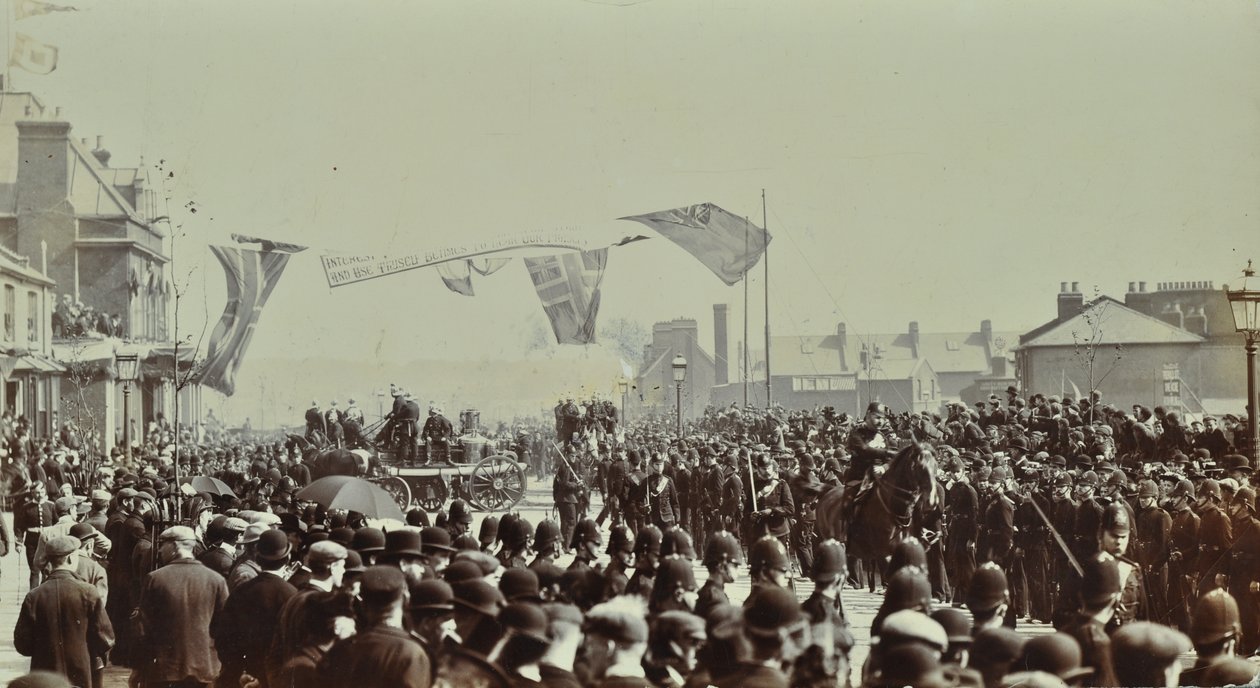 Blackwall Tunnel: släkting som prinsen av Wales, senare kung Edward VII, och prinsessan Alexandria närvara vid den ceremoniella invigningen av tunneln, 1897 av English Photographer