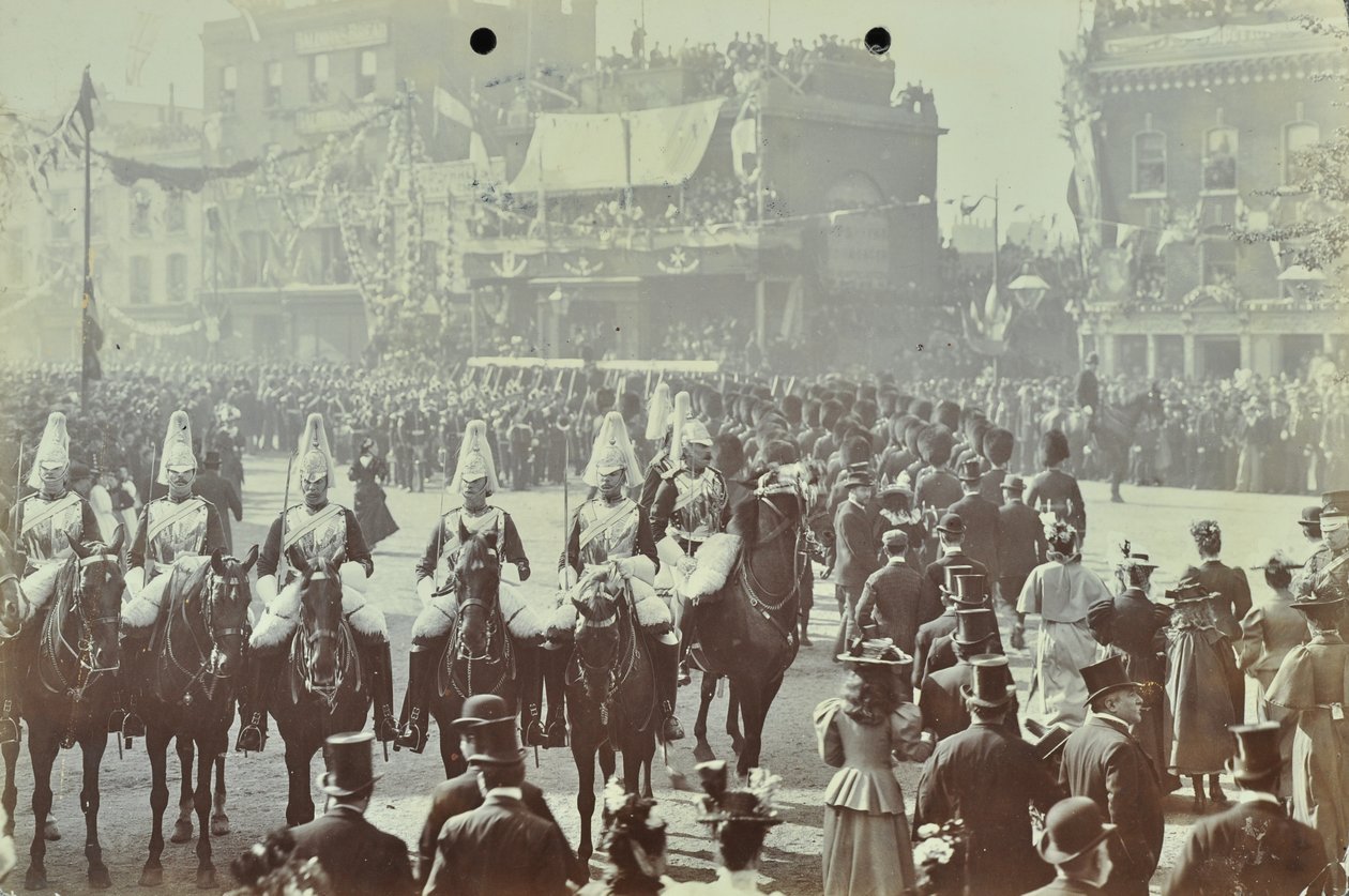 Blackwall Tunnel: släkting som prinsen av Wales, senare kung Edward VII, och prinsessan Alexandria närvara vid den ceremoniella invigningen av tunneln, 1897 av English Photographer